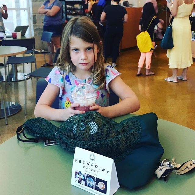 Saturday morning at the Library: books, puppets, and a refreshing strawberry smoothie from Brewpoint Lexicon Cafe. #serious #seriouslygood #brewpointlexicon @brewpointcoffee