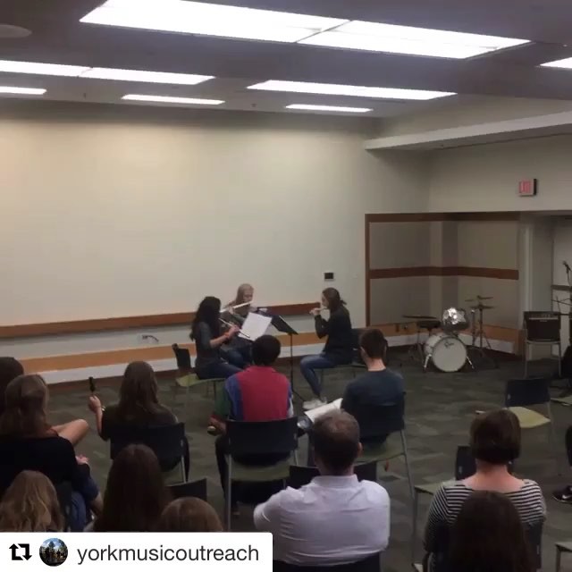 Thanks to @yorkmusicoutreach for the live music tonight! The next Chamber Music Concert is Friday, Nov. 10. #Repost @yorkmusicoutreach (@get_repost)・・・York Concert Band Flute Trio performs at our first Elmhurst Public Library Chamber Music Concert Series.