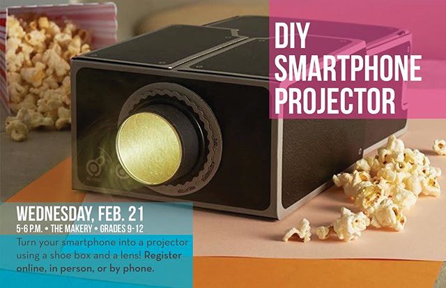 Turn your smartphone into a projector! #teens #elmhurstmakery #smartphone #elmhurstpubliclibrary