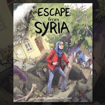 Recommended: “Escape from Syria” by Samya Kullab, Jackie Roche, and Mike Freiheit. #graphicnovel #notjustsuperheroes #readoutsideyourcomfortzone #elmhurstil #library #elmhurstpubliclibrary