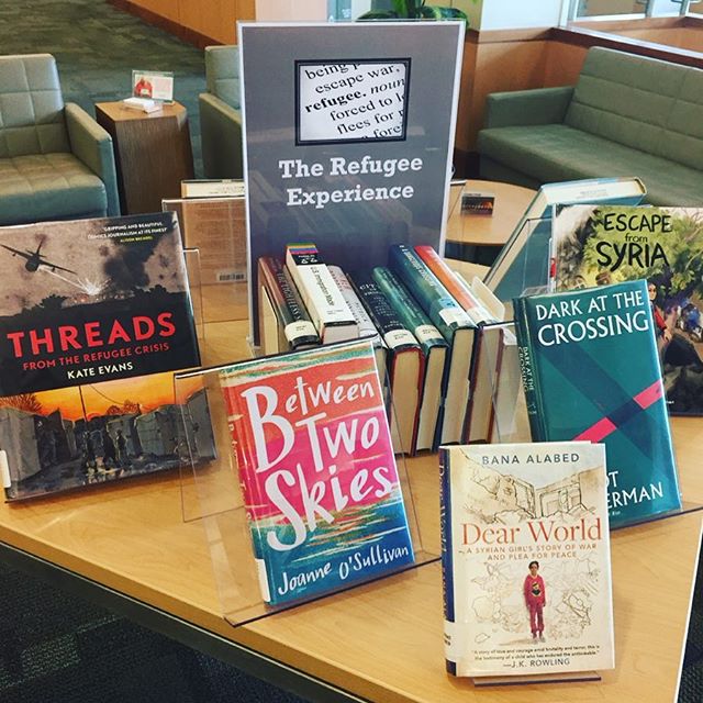 2nd Floor display. #refugees #refugeestories #librarydisplay #elmhurstpubliclibrary #elmhurstil