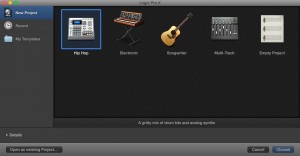 New Project Screen
